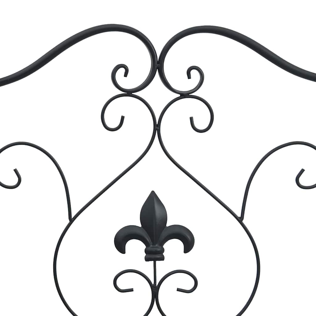 Garden Bench Black 104 x 54 x 93cm Steel